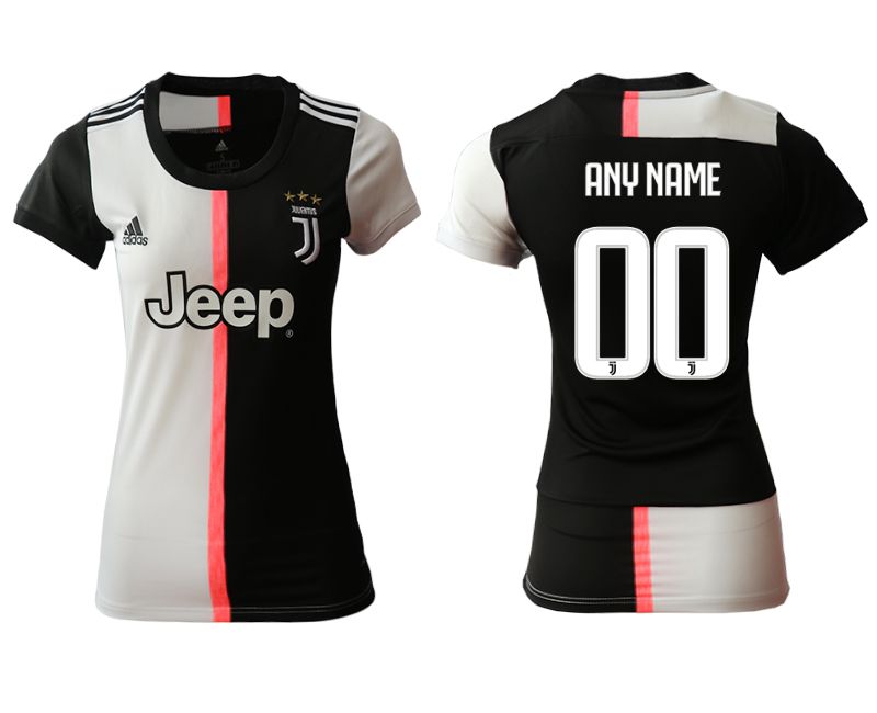 Women 2019-2020 club Juventus home aaa version customized black Soccer Jerseys